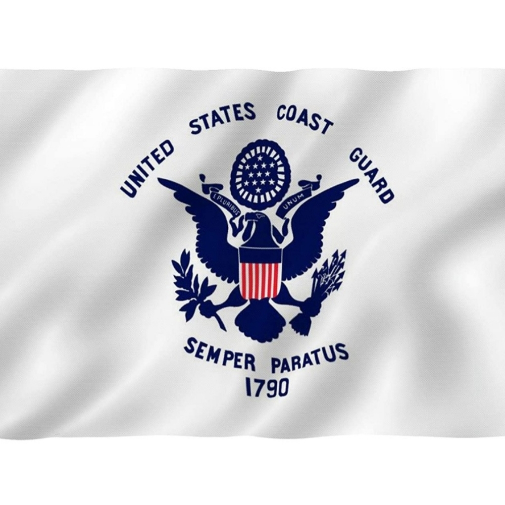 Coast guard flag 3 x 5 brass grommets pole not included